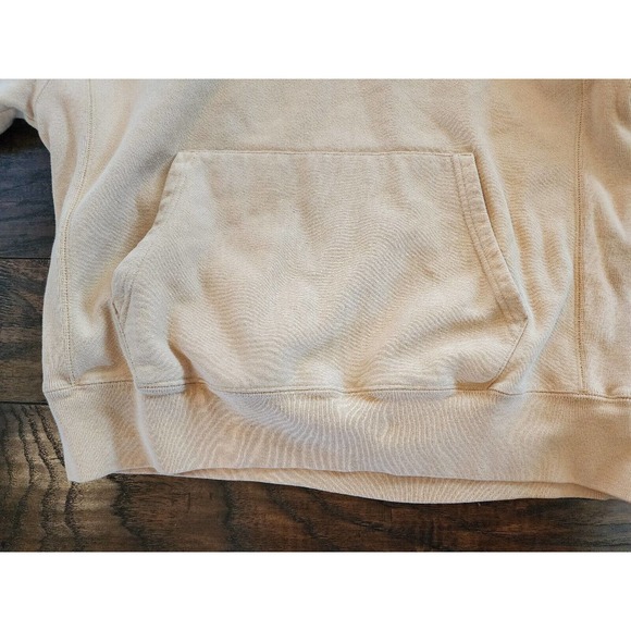 Champion Vtg Reverse Weave Beige orangey Pullover Hoodie Men Large oversized fit - Picture 4 of 9